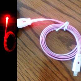 Işıklı Led Microusb Data Kablo, şarj kablosu, ışıklı kablo