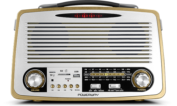 POWERWAY NSJ07 Nostalji Radyo, Bluetooth, FM, USB+SD KART - 1