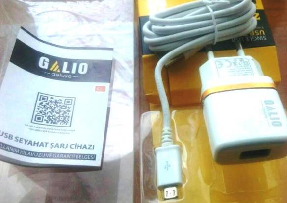 Galio S4 ikili set: 2A USB şarj başlığı ve Micro USB Kablo Şarj Cihazı - 1