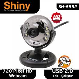 İnca Sh-5552 Dvix HD Ready Video Resim 5MP 6 Ledli Webcam