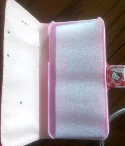 IPHONE 5G 5S Hello Kitty Kapaklı Cüzdanlı Kılıf Pembe/Pembe - 1