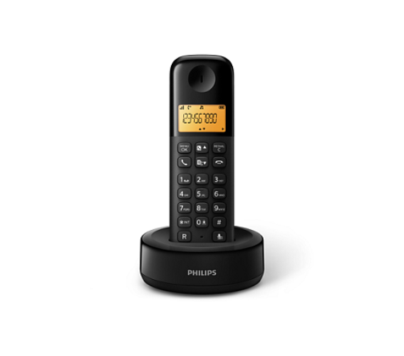 Philips D130 Dect Telefon Telsiz Siyah , Dect Telefon D1301B - 1