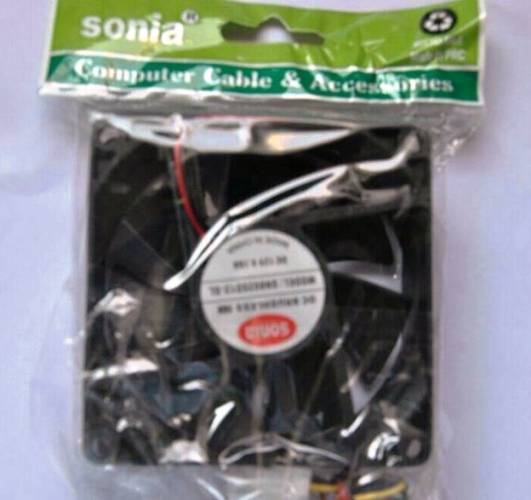 Sonia SN8025D 8CM 12V 0.18A kasa fanı siyah sessiz soğutucu - 1